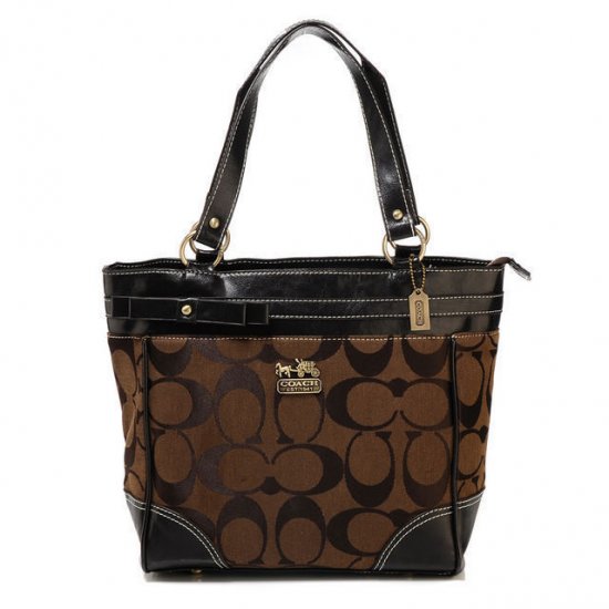 Coach Legacy In Signature Medium Coffee Totes API | Women